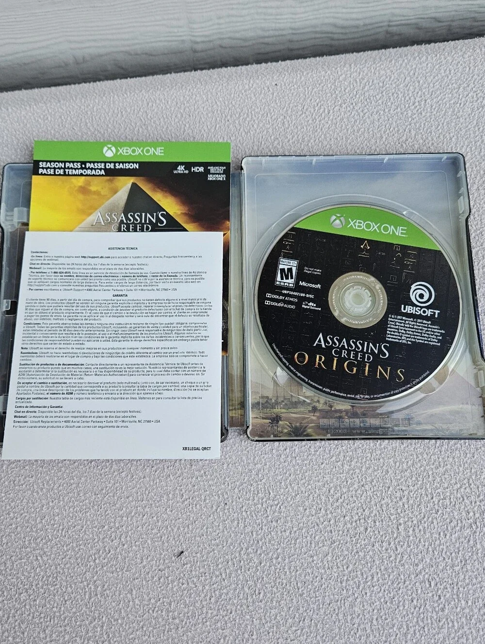 Assassin's Creed Origins SteelBook Gold Edition Microsoft Xbox One Complete